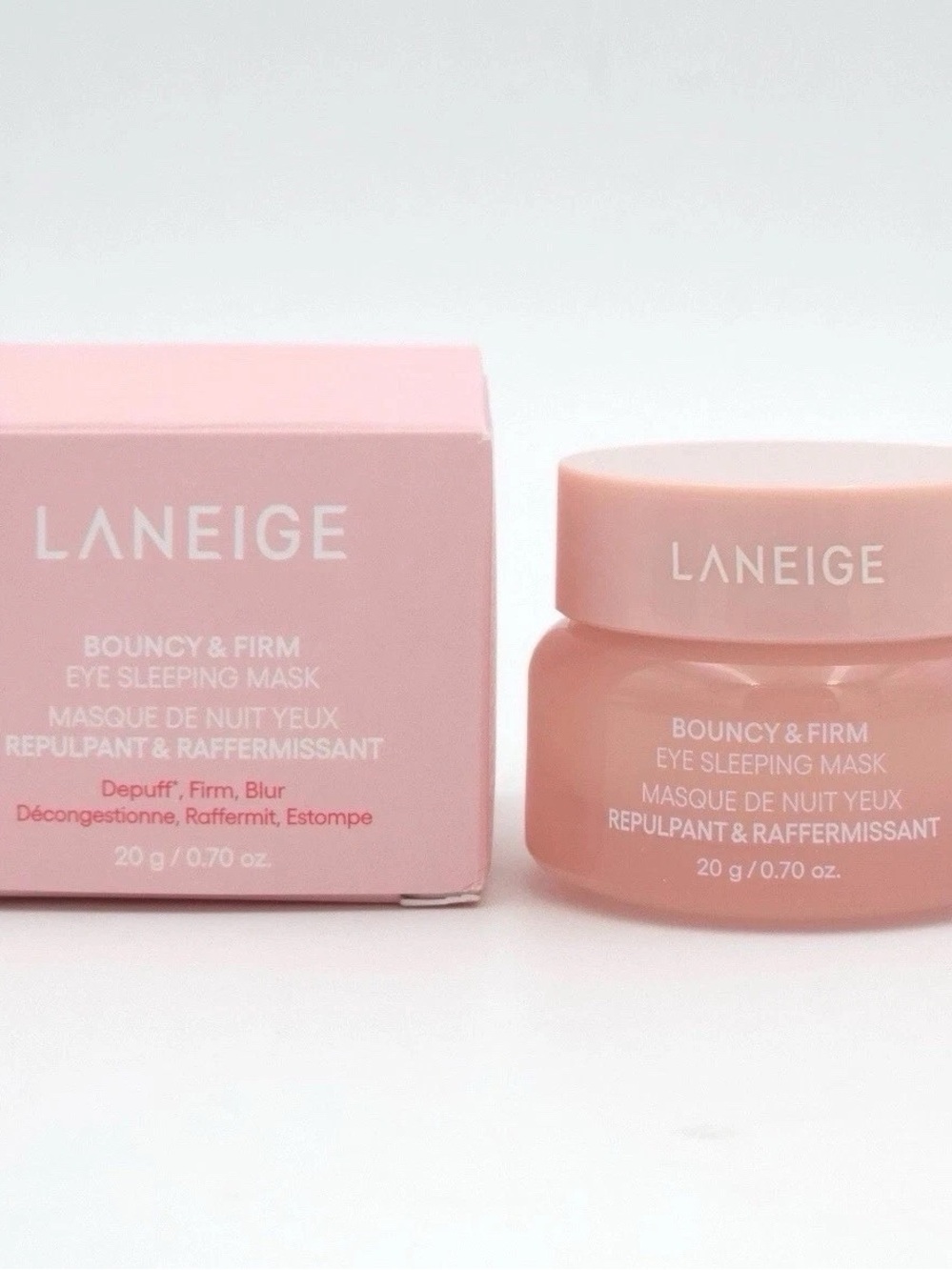 LANEIGE Bouncy & Firm Eye Sleeping Mask 0.7 Oz Full Size Depuff Firm Blur NIB